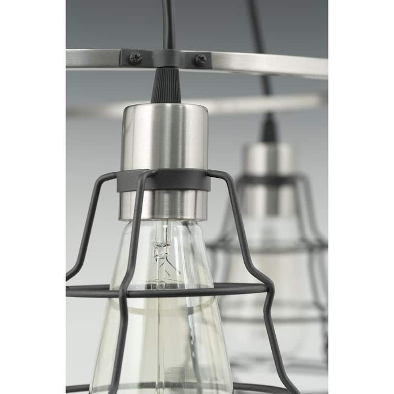 Gauge Collection One-Light Graphite Farmhouse Pendant Light - 9.120" x 10.500" x 8.500"