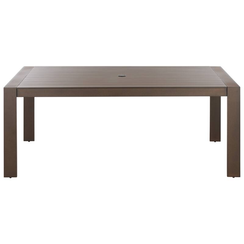 SAFAVIEH Outdoor Living Fash Aluminum 4 Leg Dining Table - 71"W x 37"D x 29"H