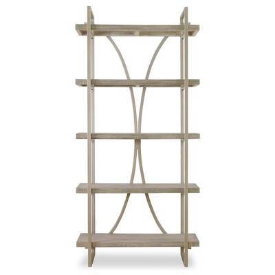 Uttermost 22902 Sway 42" Wide Metal and Wood Etagere Bookshelf