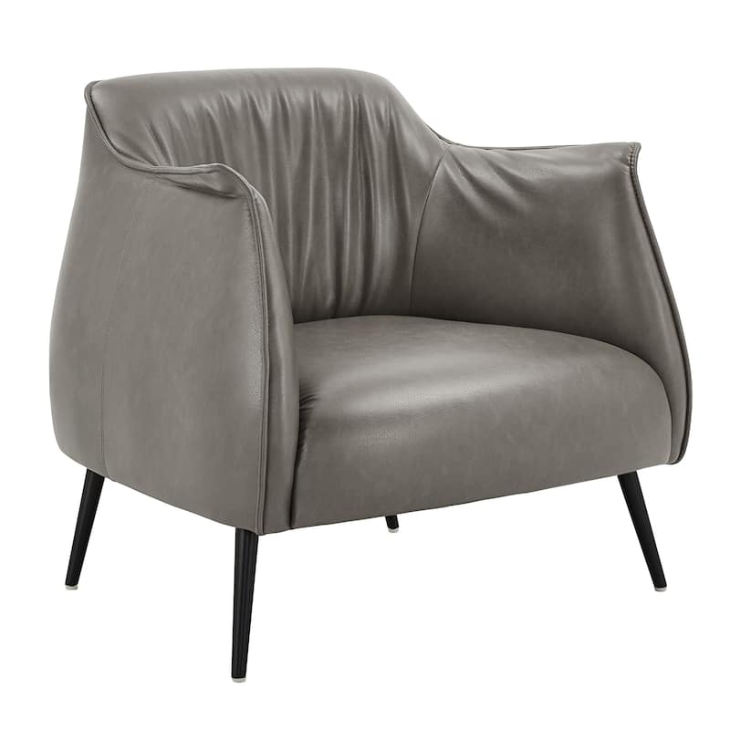 Brno Leather Gel Accent Chair by iNSPIRE Q Modern - Grey