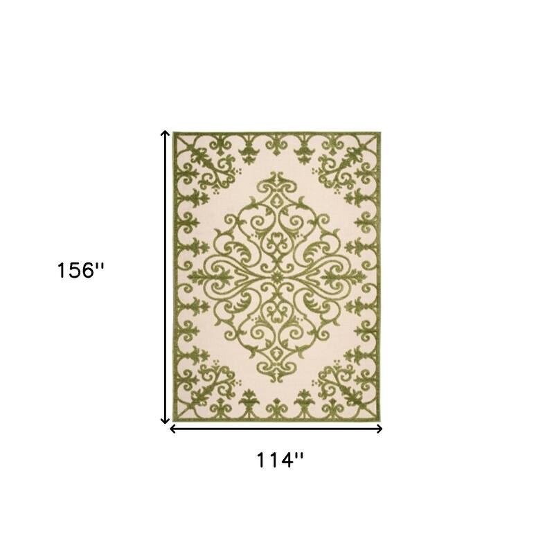 HomeRoots Contemporary Rectangle Outdoor Rug - 10' X 13'
