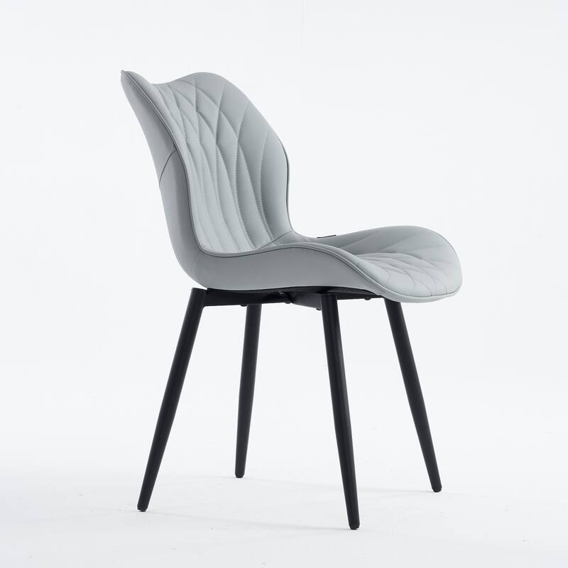 Upholstered Dining Chairs Set of 2, Faux Leather Kitchen Chairs