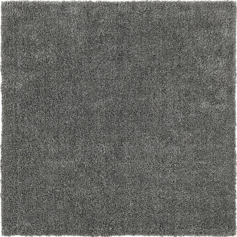 Solid/Striped Zoit Collection Area Rug - 4' Square - Gray