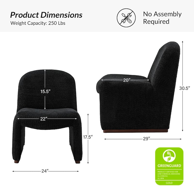 Roberto Mid-century Accent Chair with Hardwood Legs by HULALA HOME