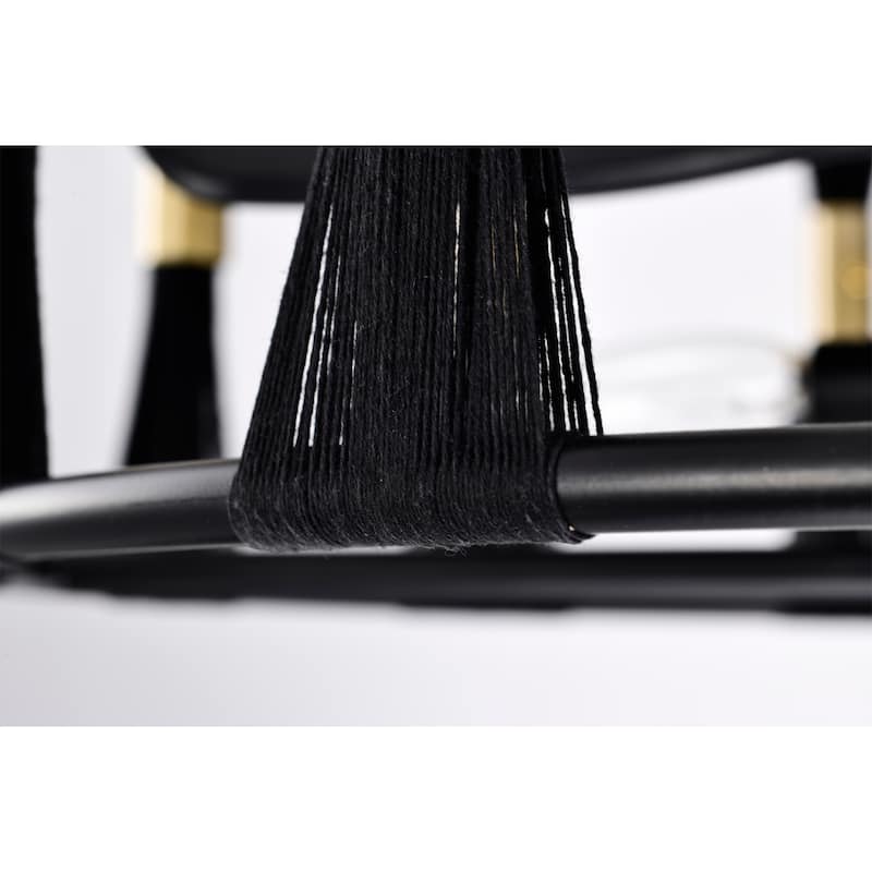 Helle 25 Inch Elegant Matte Black Fandelier with Remote