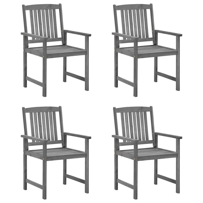 vidaXL Patio Chairs Outdoor Chair with Cushions for Deck Solid Wood Acacia