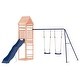 preview thumbnail 2 of 19, vidaXL Swing Set Outdoor Backyard Wooden Playground Equipment for Kids Age 3-8