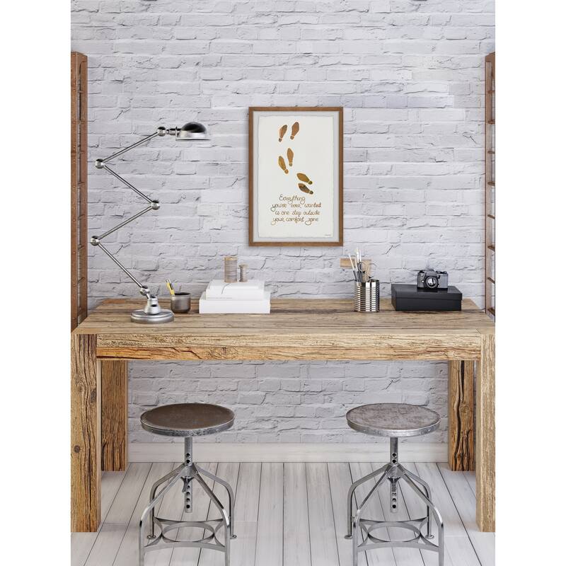 Step Outside Your Comfort Zone Framed Wall Art, Elegant Home Touch - Sophisticated Artwork for Refined Décor