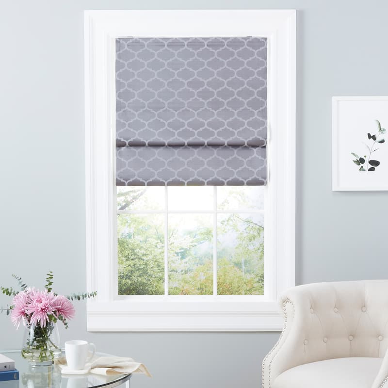 ATI Home Montague Trellis Total Blackout Roman Shade.