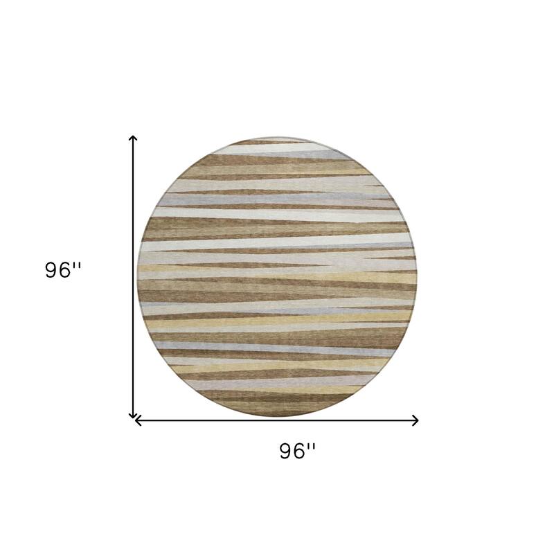 HomeRoots Striped Transitional Rectangle Outdoor Rug