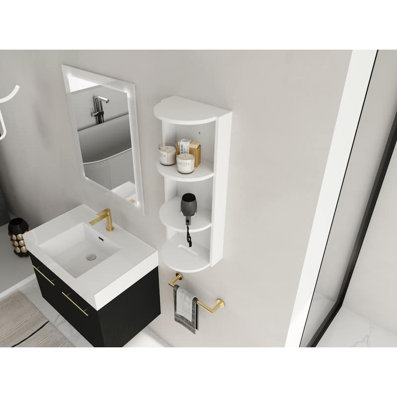 Space-Saving Bathroom Wall-Mounted Storage Rack with Versatile Design