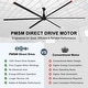 preview thumbnail 12 of 42, 240"/264"/288" HVLS Industrial Ceiling Fan 120V 1-Phase with Aluminum Blades for Warehouse, Factory, Gym, Barn