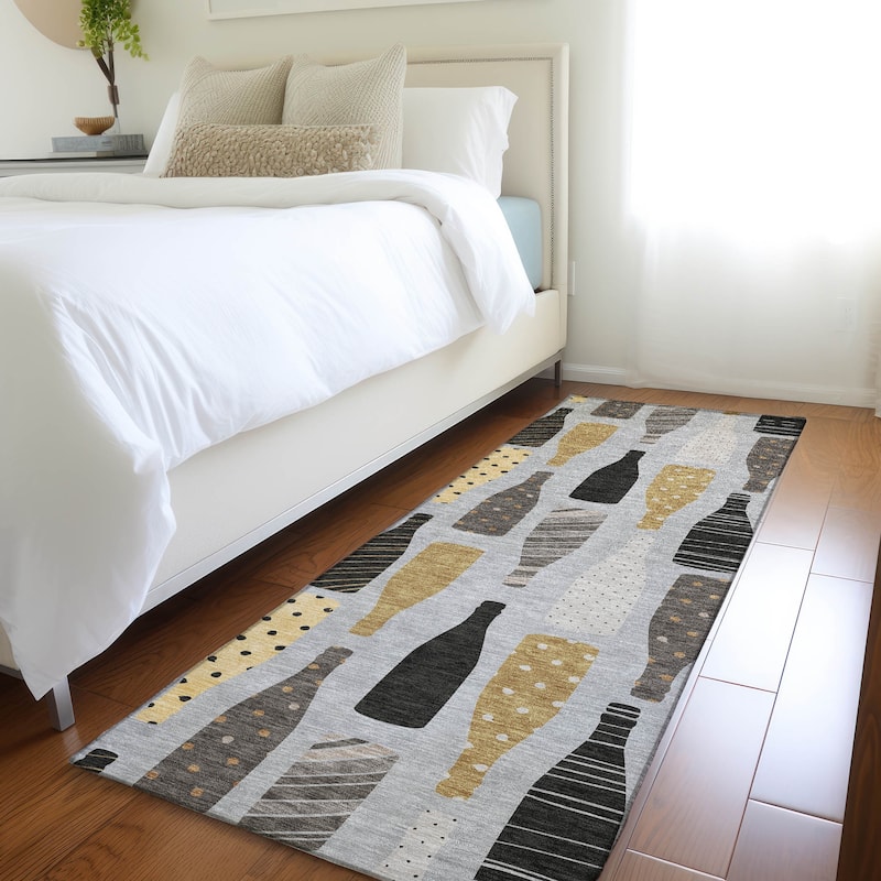 Premium Washable Super Soft Champagne Celebration Mayfield Rug - Grey - 2' 3" x 7' 6" - Runner