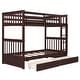 preview thumbnail 17 of 72, Wooden Bunk Bed Frame with Pull Out Storage Drawers, Headboard, Footboard, Ladder, Full-length Guardrail for Kids, Teens