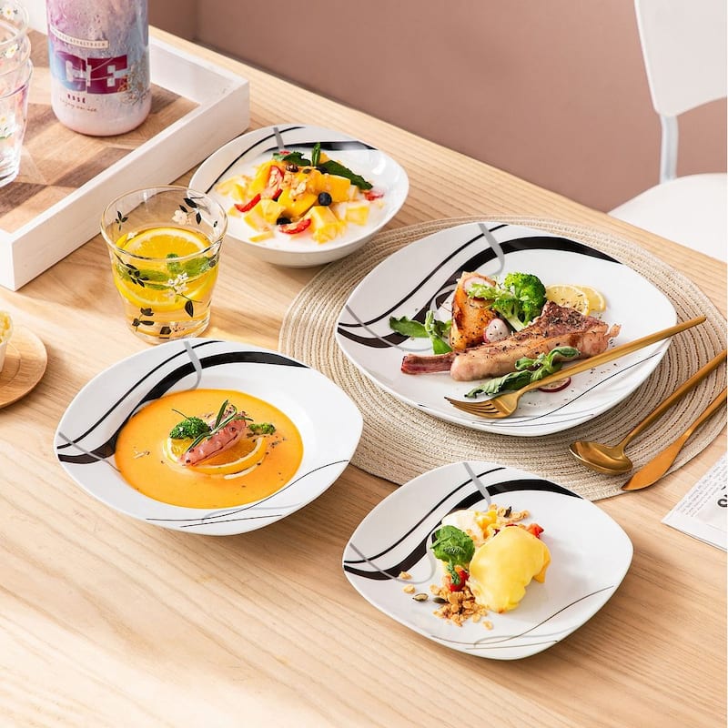 VEWEET Fiona Porcelain Dinnerware Set