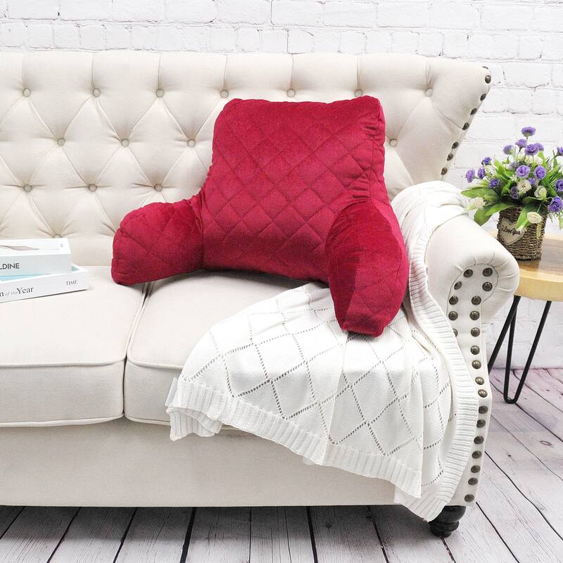 Velvet Do-It-Yourself Bedrest Reading Pillow Cover and Filling