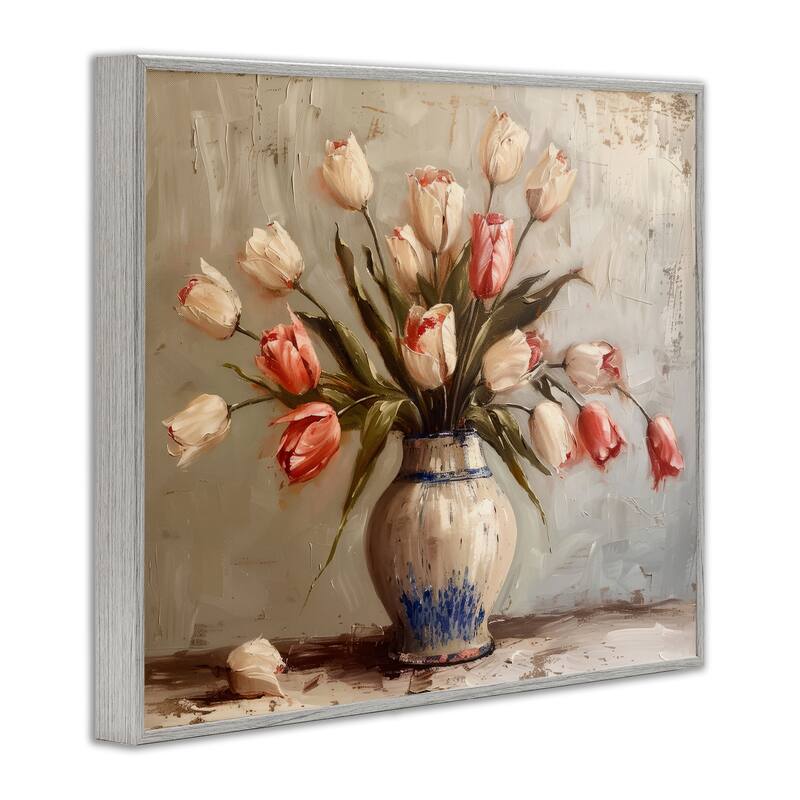 Stupell Quiet Spring Tulips Framed Giclee Art Design By Arlington Prints