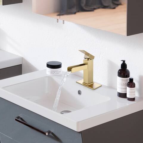 Deck Mount Single Hole Bathroom Faucet