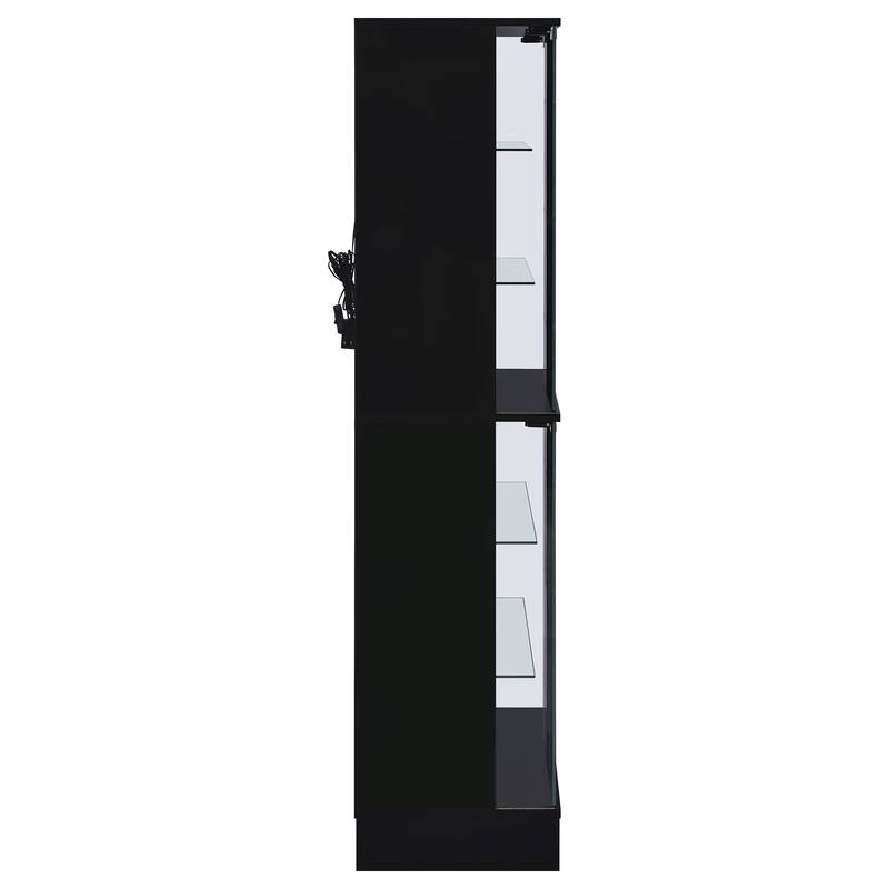 Cabra Contemporary 4-door LED Curio Display Cabinet