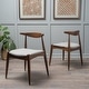 preview thumbnail 2 of 43, Francie Mid-Century Modern Dining Chairs (Set of 2) by Christopher Knight Home - 20.50" W x 20.25" L x 29.75" H Light Grey with Walnut Finish