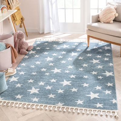 Well Woven Kennedy Stars Plush Area Rug