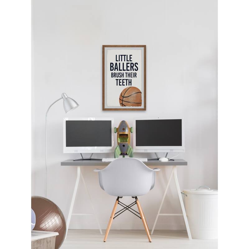 Little Ballers I Framed Wall Art, Elegant Home Touch - Sophisticated Artwork for Refined Décor