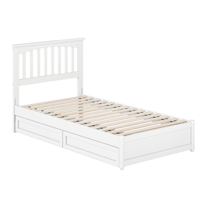 Everett Platform Bed with Panel Footboard and Storage Drawers