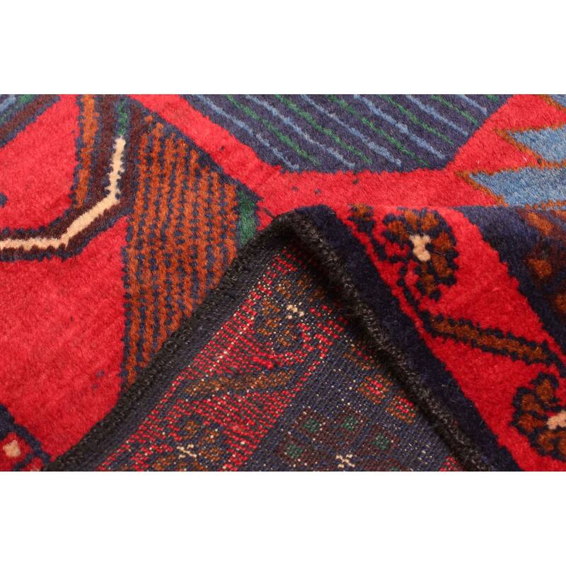 ECARPETGALLERY Hand-knotted Teimani Red Wool Rug - 3'5 x 5'11