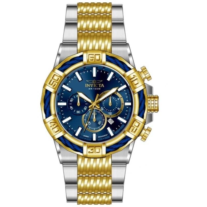 Invicta Men's 49903 Bolt Quartz VD53 Brass Dial Watch - Blue