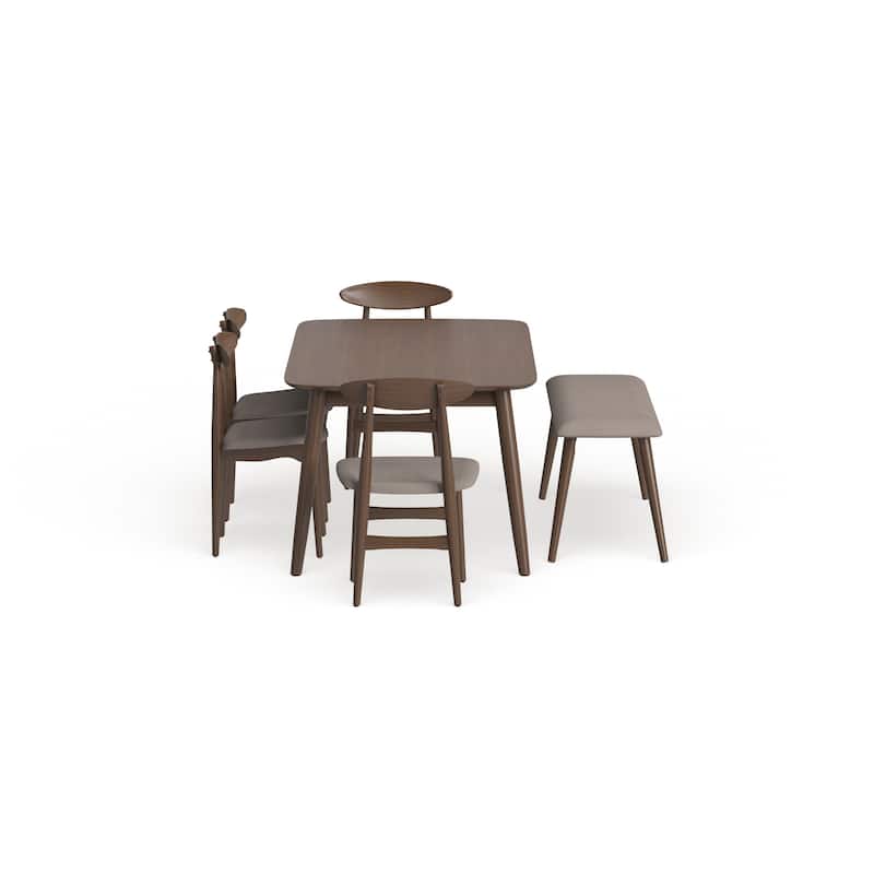 Carson Carrington Haapajarvi Mid-century Modern 6-piece Medium Oak Dining Set