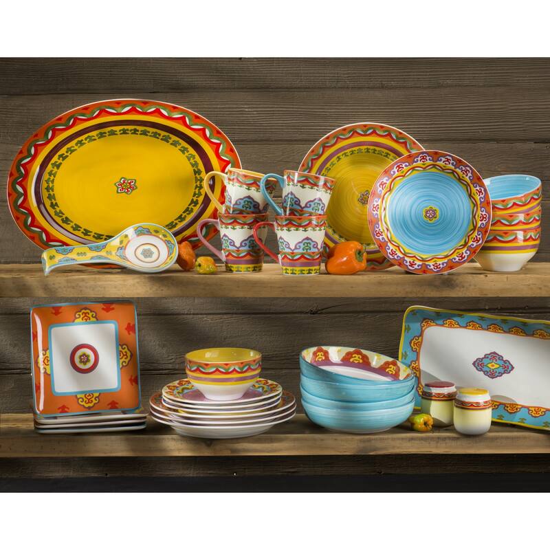 Euro Ceramica Galicia 16 Piece Dinnerware Set - Service for 4