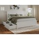preview thumbnail 89 of 157, AFI Nantucket Platform Bed with Matching Footboard & Storage Drawers White - King