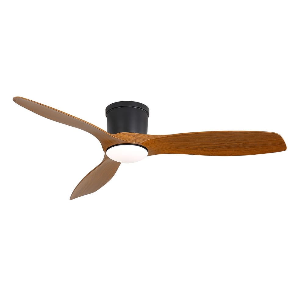 Sofucor 52 Inch Low Profile Flush Moun Ceiling Fans with Lights,3 ABS Blades,Dimmable 6-Speed 3-Timer Reversible DC Motor