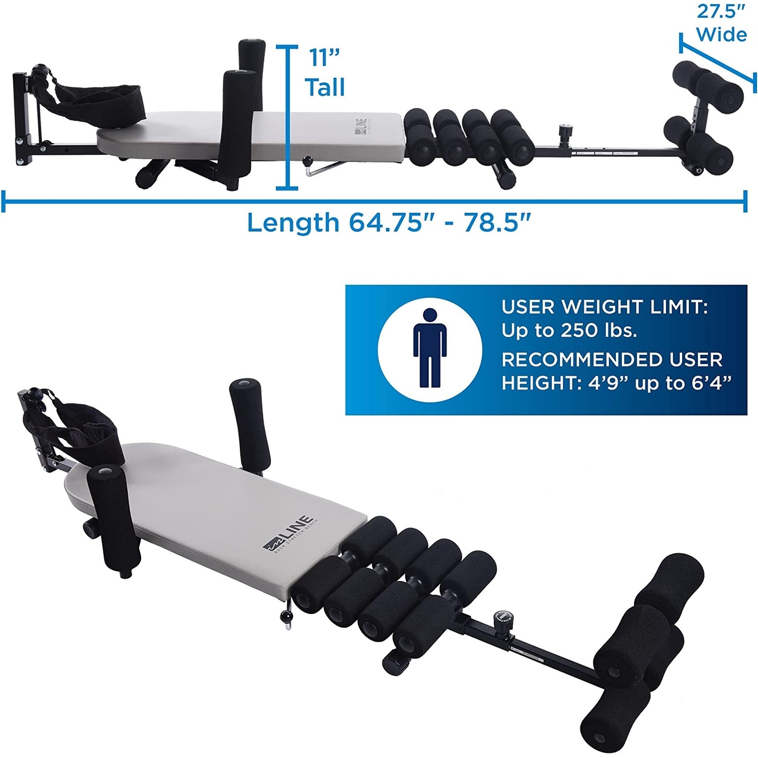 Stamina Products 55-1408 Inline Back Stretch Decompression Bench w