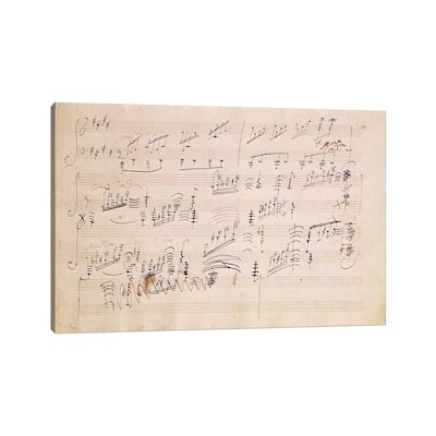 iCanvas "Score Sheet Of Moonlight Sonata" by Ludwig van Beethoven Canvas Print
