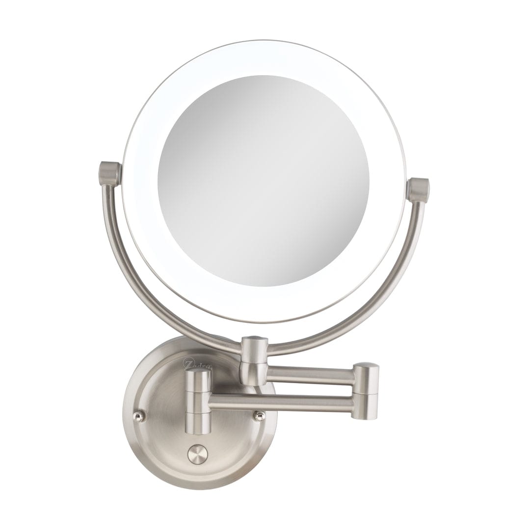 Sunlight 10x Magnifying LED Lighted Bathroom Countertop Vanity Mirror with  Dimme