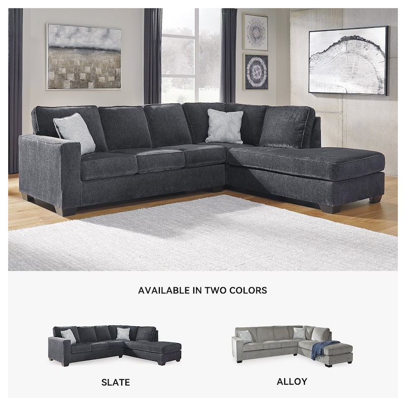 Signature Design by Ashley Altari 2-Piece Sleeper Sectional with Chaise - 110"W x 90"D x 37"H