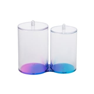 Simplify 2 Compartment Q-Tip and Cotton Holder in Ombre - 6.02" x 3.43" x 5.12"