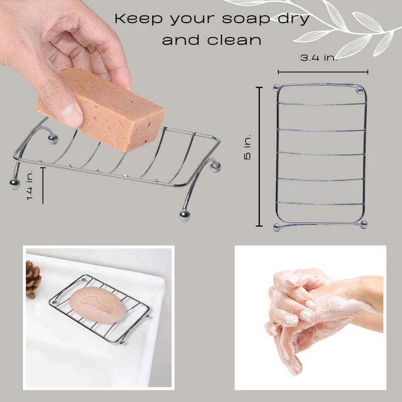 Metal Wire Soap Dish Holder Self-Draining