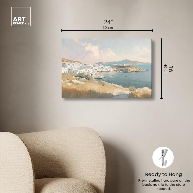 Sunrise Greece Canvas by Art Remedy, Gallery Wrapped
