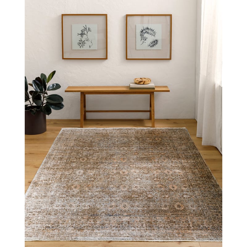 Becki Owens x Livabliss Margaret Indoor/Outdoor Washable Area Rug - 7'10" x 10' - Gray