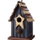 preview thumbnail 12 of 15, Glitzhome 9"H Spring Patriotic Solid Wooden Rustic Birdhouse