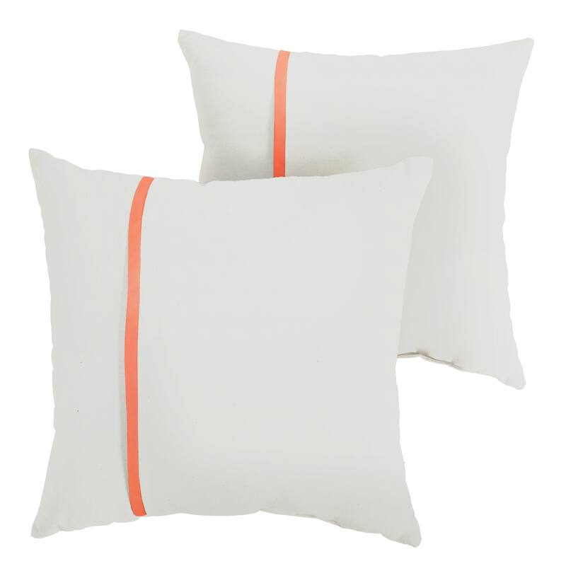 Sorra Home Sunbrella Outdoor Single Petite Flange Pillow Set of 2