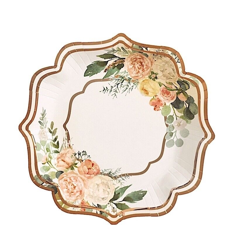 Disposable floral plates online