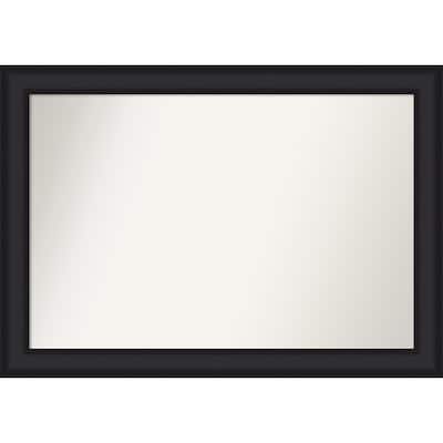 Oliver Non-Beveled Wood Framed Bathroom Vanity Wall Mirror