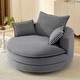 preview thumbnail 30 of 34, 360° Swivel Accent Barrel Chair with Dual-Layer Cushions by Harper&Bright Designs Grey
