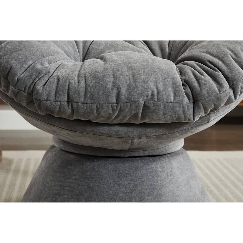 Oversized Swivel Accent Chair, 360-Degree Swivel Barrel Chair, Papasan Chair for Living Room and Bedroom Comfort