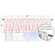 preview thumbnail 5 of 4, Pink Buffalo Plaid Check Window Curtain Valance - Blush White Shabby Chic Woodland Rustic Country Farmhouse Tiered Ruffled