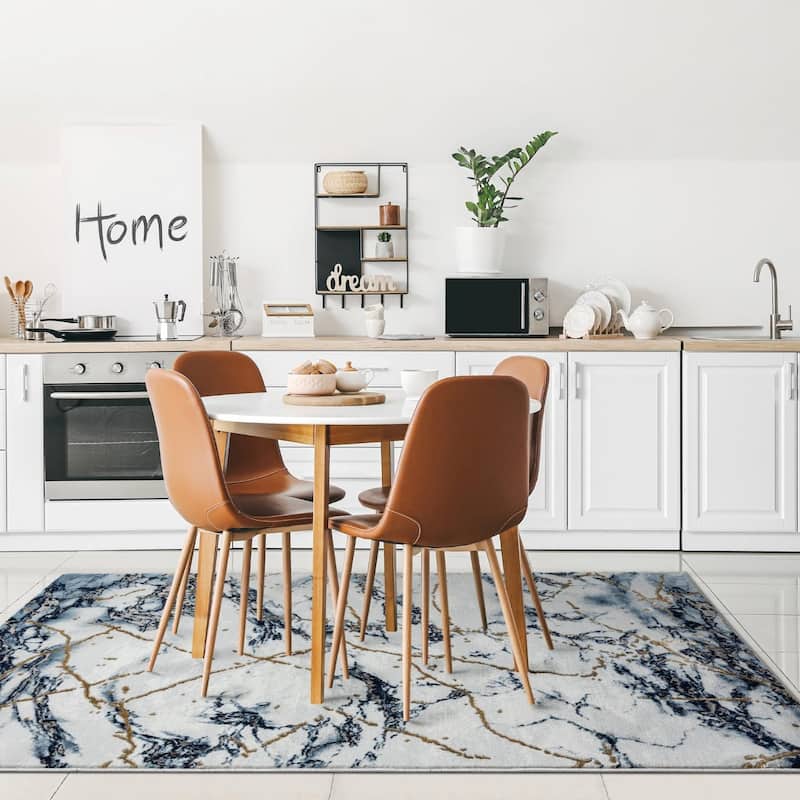 Luxe Weavers Marble Abstract Living Room Rug, Stain-Resistant Carpet
