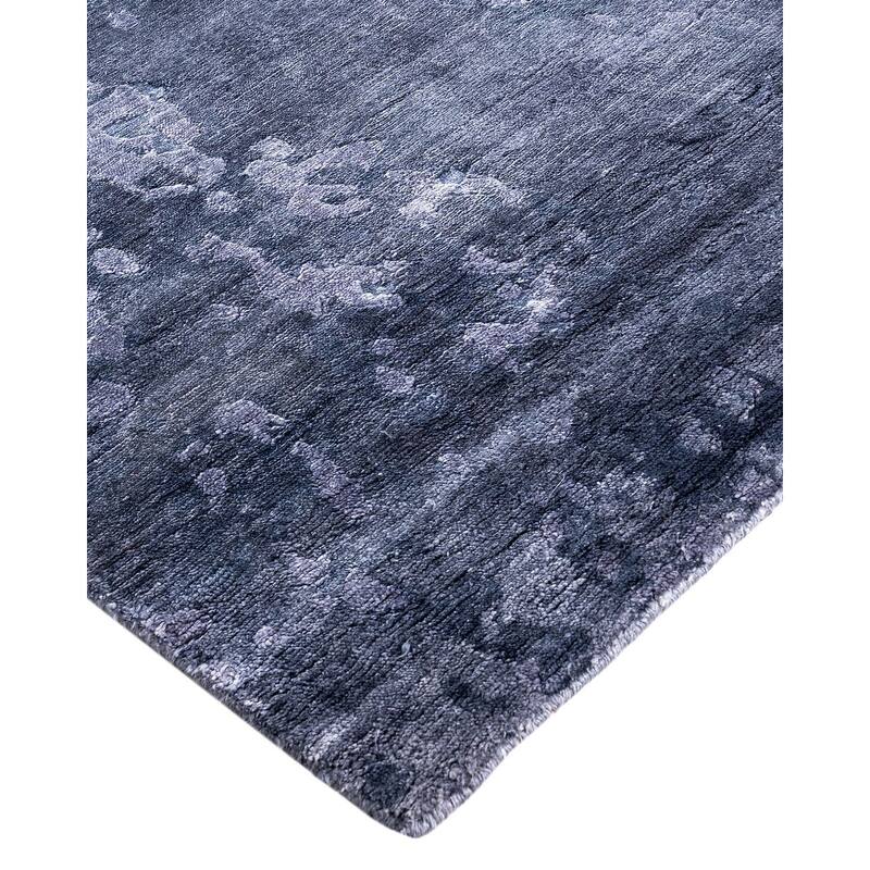 Modern One-of-a-Kind Hand-Knotted Area Rug, Blue - 9' 1" x 12' 2"